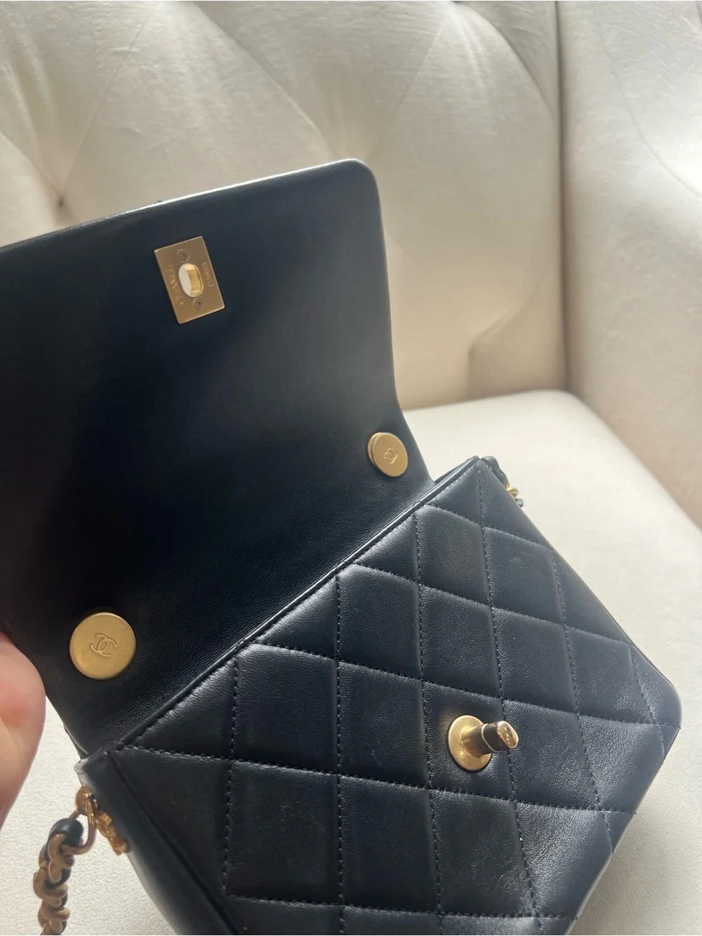 Chanel Black Side Note Flap Bag - Picture 7 of 7